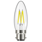Energizer® S12868 LED BC (B22) Candle Filament Non-Dim Bulb Warm White 470lm 4W