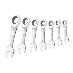 Expert E111104 Stubby Ratchet Spanner Set, 7 Piece