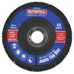 Faithfull FAIFD100C Abrasive Jumbo Flap Disc 100mm Coarse