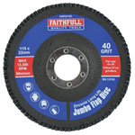 Faithfull FAIFD115C Abrasive Jumbo Flap Disc 115mm Coarse