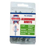 Faithfull FAIAR5M50 Aluminium Rivets 4.8 x 11mm Medium Pre-Pack of 50