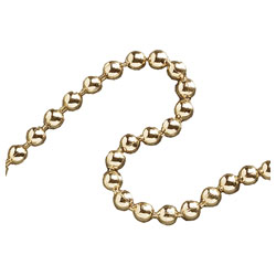 Faithfull FAICHBPB3210 Ball Chain Polished Brass 3.2mm x 10m