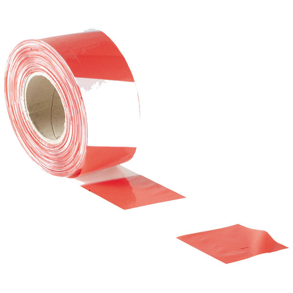  002570500RWTB Barrier Tape 70mm x 500m Red & White