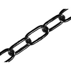 Faithfull FAICHCUT25B Black Japanned Chain 2.5mm x 2.5m - Max. Load 50kg