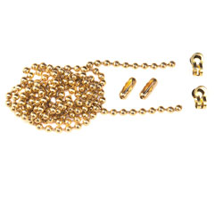 Faithfull 12168PG Brass Ball Chain Kit Polished Brass 1m