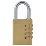 Faithfull NL11 Brass Combination Padlock 38mm