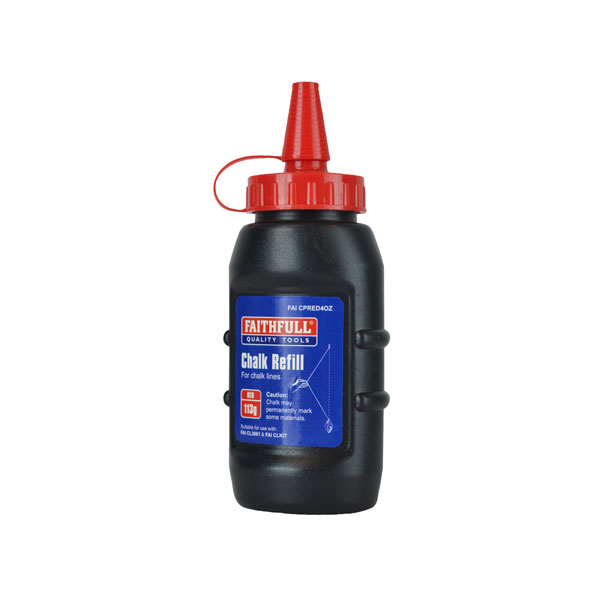 Faithfull CHALK POWDER RED 4OZ Chalk Powder Red 113g