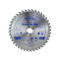 Faithfull FAIZ25040A/K Circular Saw Blade Anti Kick 250 x 30mm x 40T