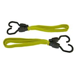 Faithfull FAITDBUNG36 Flat Bungee Cord 90cm (36in) Yellow 2 Piece