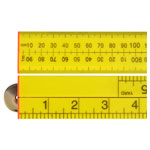 Faithfull FAIRULEFOLD Folding Rule Yellow ABS Plastic 1m / 39in