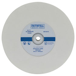 Faithfull FAIGW20025WG General Purpose Grinding Wheel 200 x 25mm White Medium