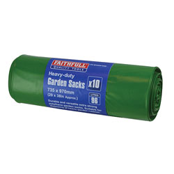 Faithfull FAIBAGGS10HD Heavy-Duty Strong Garden Sacks (Roll 10)