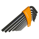 Faithfull FAIHKS9ML Hexagon Key Long Arm Set of 9 Metric (1.5-10mm)
