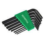 Faithfull FAIHKS8AF Hexagon Key Short Arm Set of 8 Imperial (1/16 - 1/4in)