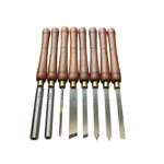 Faithfull TT007 HSS Turning Chisel Wooden Boxed Set, 8 Piece