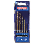 Faithfull FAIQCSET5 HSSE M35 Cobalt Quick-Change Impact Drill Bit Set, 5 Piece