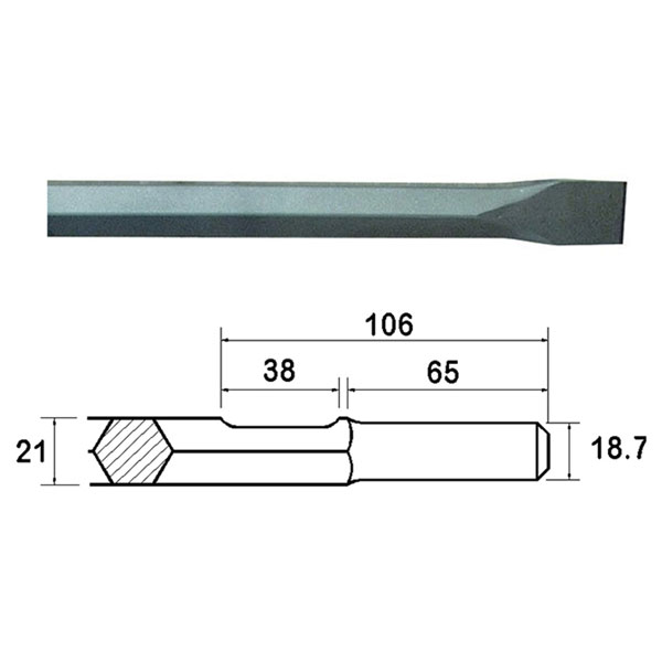 Click to view product details and reviews for Faithfull Faikagc450 Kango Shank Chisel 25 X 450mm 914119.