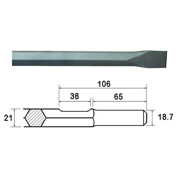 Click to view product details and reviews for Faithfull Faikagc380 Kango Shank Chisel 380mm 914118.
