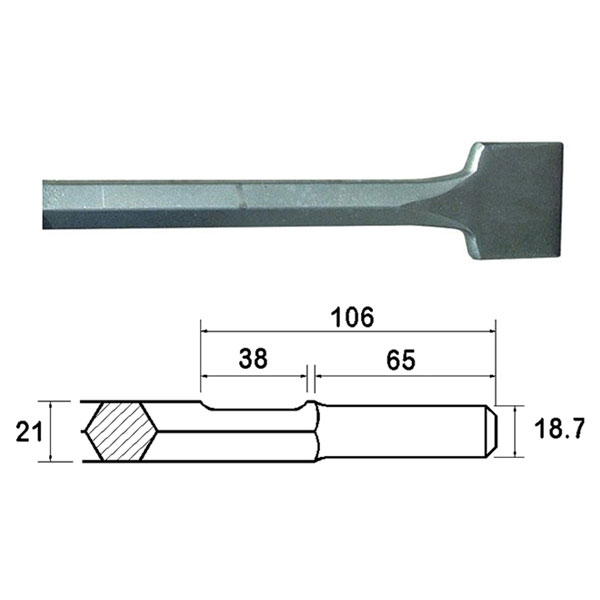 Click to view product details and reviews for Faithfull Faikagsc75 Kango Shank Straight Scaling Chisel 75 X 300mm.