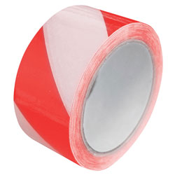 Faithfull 06525033HAZ-RW Laminated Self-Adhesive Hazard Tape Red/White 50mmx 33m