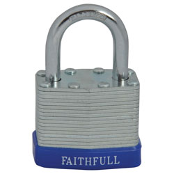 Faithfull QC0140 Laminated Steel Padlock 40mm 3 Keys