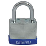 Faithfull QC0140 Laminated Steel Padlock 40mm 3 Keys