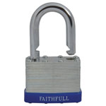 Faithfull QC0150 Laminated Steel Padlock 50mm 3 Keys