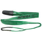 Faithfull XLP-02 2 METRE Lifting Sling Green 2 Tonne 60mm x 2m