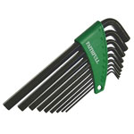Faithfull FAIHKS9AFL Long Arm Hexagon Key Set of 9 Imperial (5/64 - 3/8in)