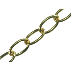 Faithfull FAICHOP18 Oval Chain 1.8mm x 10m Polished Brass