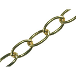 Faithfull FAICHOP23 Oval Chain 2.3mm x 10m Polished Brass