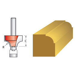 Faithfull FAIRB112 Router Bit TCT 6.3mm Rounding Over 1/4in Shank