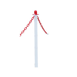 Faithfull FAICHPOSTWH Plastic Post for Chain - White