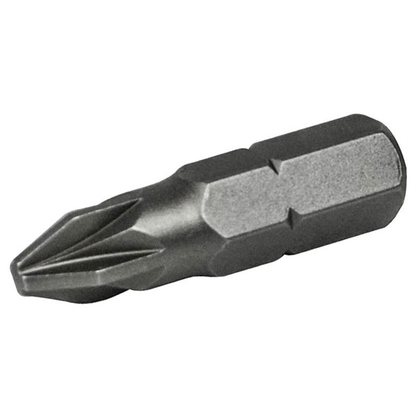 Faithfull 11002 Pozi S2 Grade Steel Screwdriver Bits PZ2 x 25mm (P...