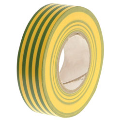 Faithfull 00351920RGTB PVC Electricial Tape Green / Yellow 19mm x 20m