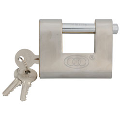 Faithfull FAIPLB80SHUT Brass Shutter Padlock 80mm