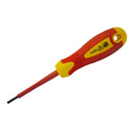Faithfull FAISDVDE55 VDE Soft Grip Screwdriver Parallel Slotted Tip 5.5 x 125mm