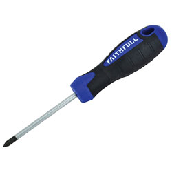 Faithfull FAISDPH1 Soft Grip Screwdriver Phillips Tip PH1 x 75mm