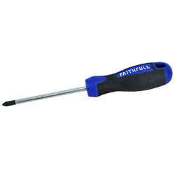 Faithfull FAISDPH2 Soft Grip Screwdriver Phillips Tip PH2 x 100mm