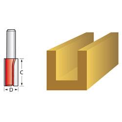 Faithfull FAIRB217 Router Bit TCT Two Flute 12.7 x 25mm 1/4in Shank