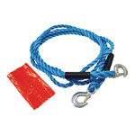 Faithfull XHMTR2040 Tow Rope 4m Metal Hooks 2 Tonne