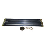 Faithfull Z152 Universal Drain Clean Set (10 x Rods Plunger & Worm)