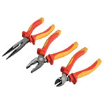 Faithfull FAIPLVDESET VDE Pliers Set With Pouch, 3 Piece