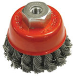 Faithfull 21075101500 Wire Cup Brush Twist Knot 65mm M10x1.5, 0.50mm Steel Wire