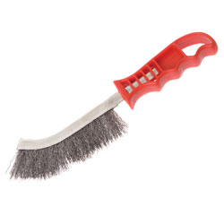 Faithfull 17130001 Wire Scratch Brush Steel Red Handle