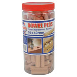 Faithfull FAIDOW10100T Wood Dowels Fluted 40 x 10mm (Tub 100)