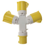 Faithfull Power Plus A1013-4 3-Way Splitter 110V