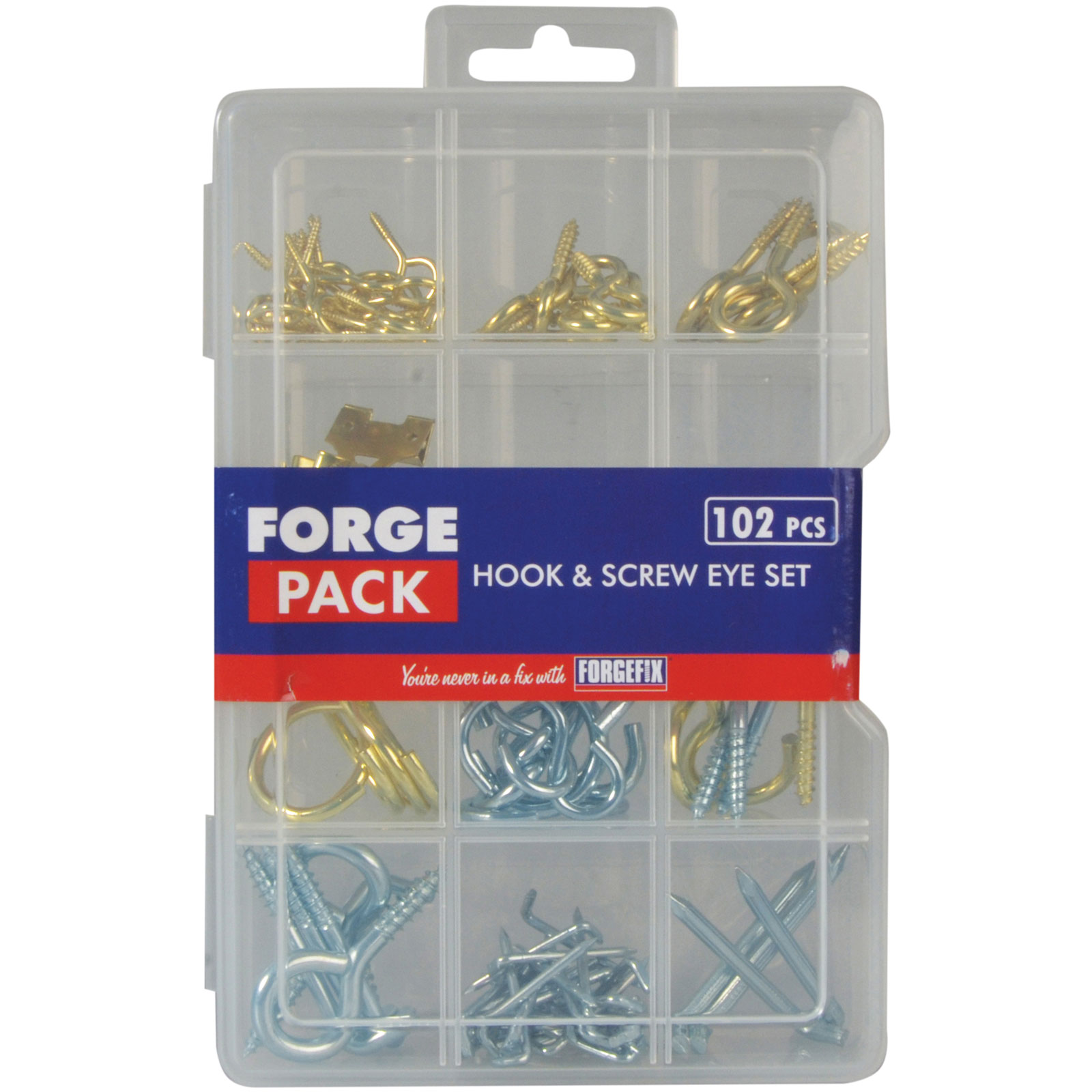 Forgefix ForgeFix FPHESET Hook & Screw Eye Kit ForgePack 102 Pieces | Rapid ...