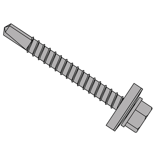 ForgeFix TechFast Roof Sheet to Steel Hex Screw&Washer No.3 Tip 5....