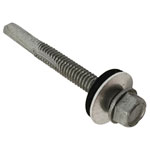 ForgeFix TechFast Roof Sheet to Steel Hex Screw&Washer No.5 Tip 5.5x120mm Box50